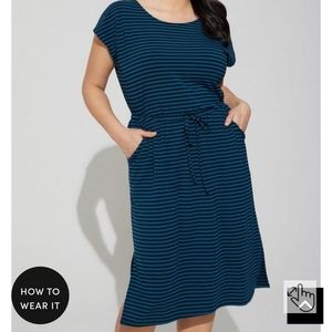 Torrid striped jersey dress